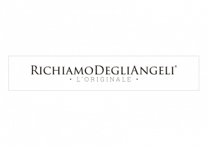 logo originale del marchio registrato Richiamo Degli Angeli originale brand Toscano di chiama angeli in argento Made in Italy