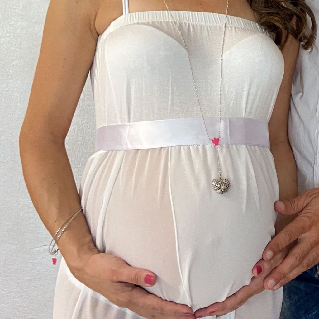 Chiama angeli - Ciondolo gravidanza Portafortuna con collana lunga