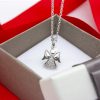 Collana angelo custode con topazio azzurro 1   Flores Gioielli