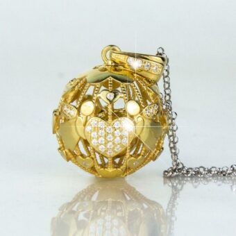 Chiama Angeli - Angelo Della Vita Oro con sonaglio e collana