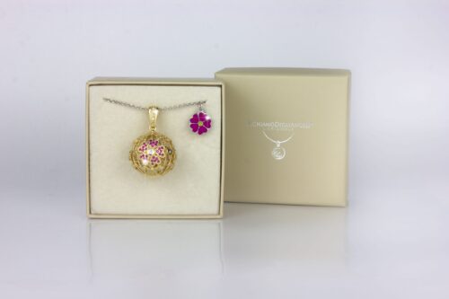 Chiama Angeli - Fiore della Vita Oro con sonaglio e collana lunga - immagine 3
