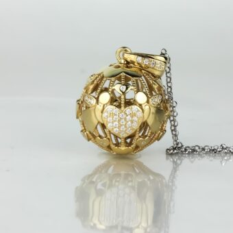 Chiama Angeli - Angelo Della Vita Oro con sonaglio e collana