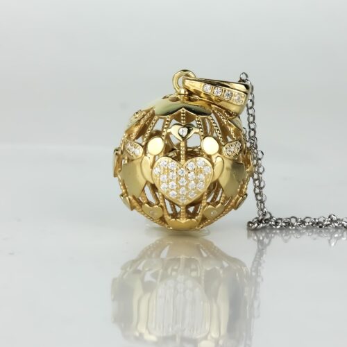 Chiama Angeli - Angelo Della Vita Oro con sonaglio e collana