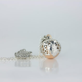 Chiama Angeli della collezione Chiama Amore con collana 100 cm in argento 925‰ e bagnato in oro rosa - Richiamodegliangeli.it