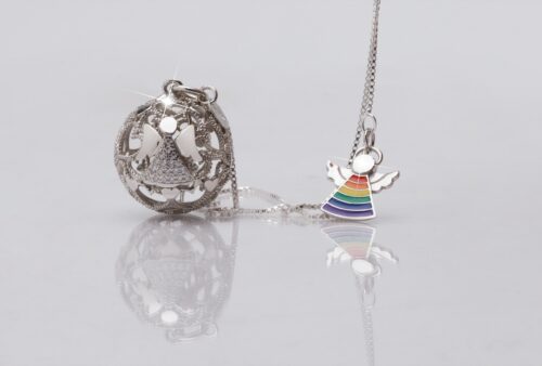 Chiama Angeli - Arcobaleno con sonaglio e collana lunga - immagine 2