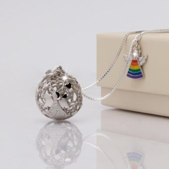 Chiama Angeli - Arcobaleno con sonaglio e collana lunga