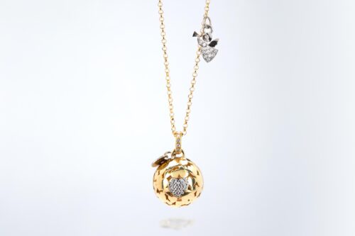 Chiama Angeli Cuore di Madre a Collana Lunga con sonaglio in Oro - immagine 2