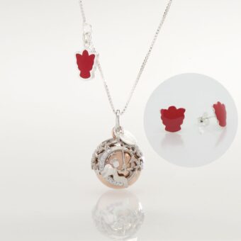 Promo Chiama Angeli Dolce Attesa ciondolo con collana lunga e orecchini