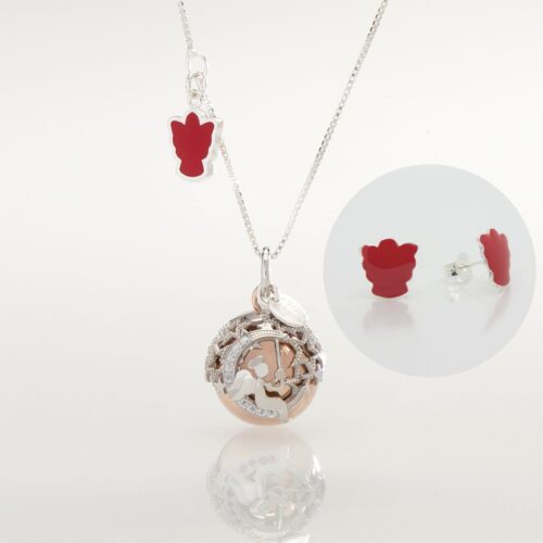 Promo Chiama Angeli Dolce Attesa ciondolo con collana lunga e orecchini