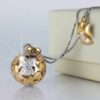 Chiama Angeli in argento 925 bagnato in oro giallo con zirconi bianchi - regalo per donne in dolce attesa